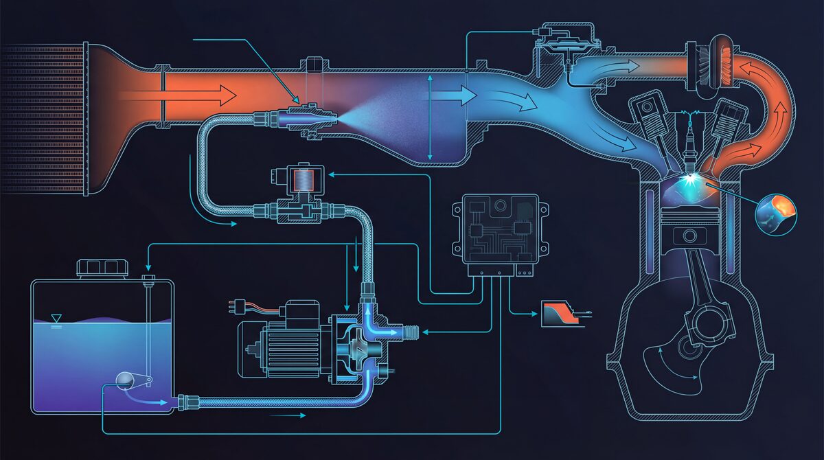 Turbocharged VW cooling system diagram showing radiator, water pump, thermostat, and turbo coolant circuit